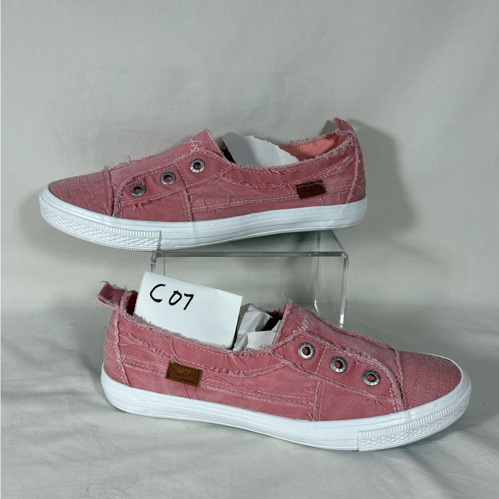 Blowfish Malibu Women's Pink Distressed Pull On Laceless Sneakers Size 10